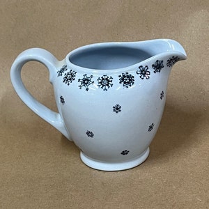 Arabia Finland blue cream pitcher with snowflake pattern/made in Finland/Arabia Snowflake/blue and white/Scandinavian decor/replacement