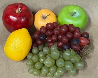 6 pieces of artificial fruit/bowl filler/realistic faux fruit/kitchen decor/floral supplies/artificial grapes