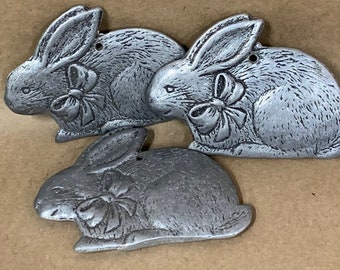 Pet Rabbit Gift Present ~ Rabbit Pewter Pin Brooch Bunny British Hand Crafted 