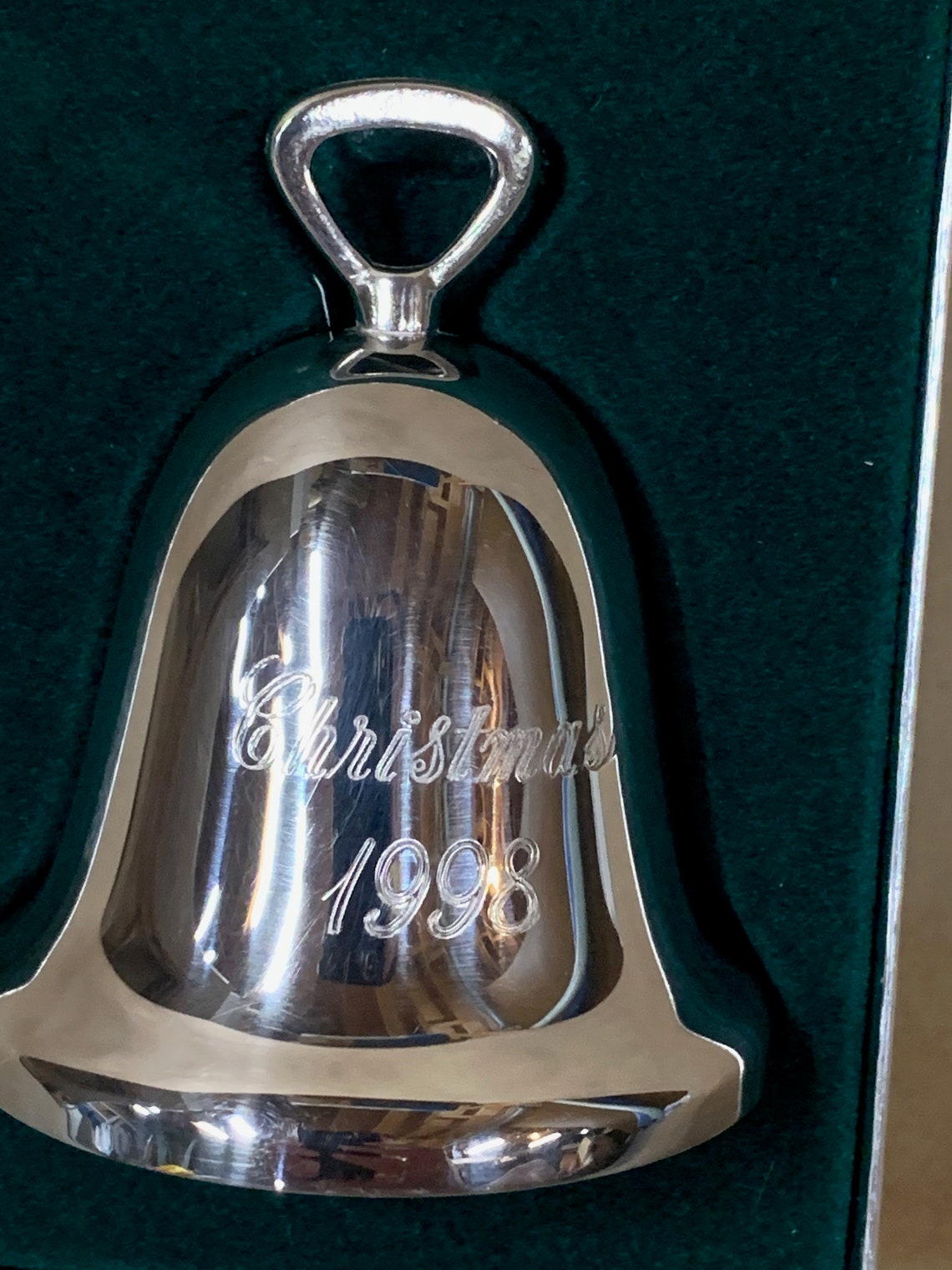1998 Reed and Barton collectible silver bell Christmas Etsy