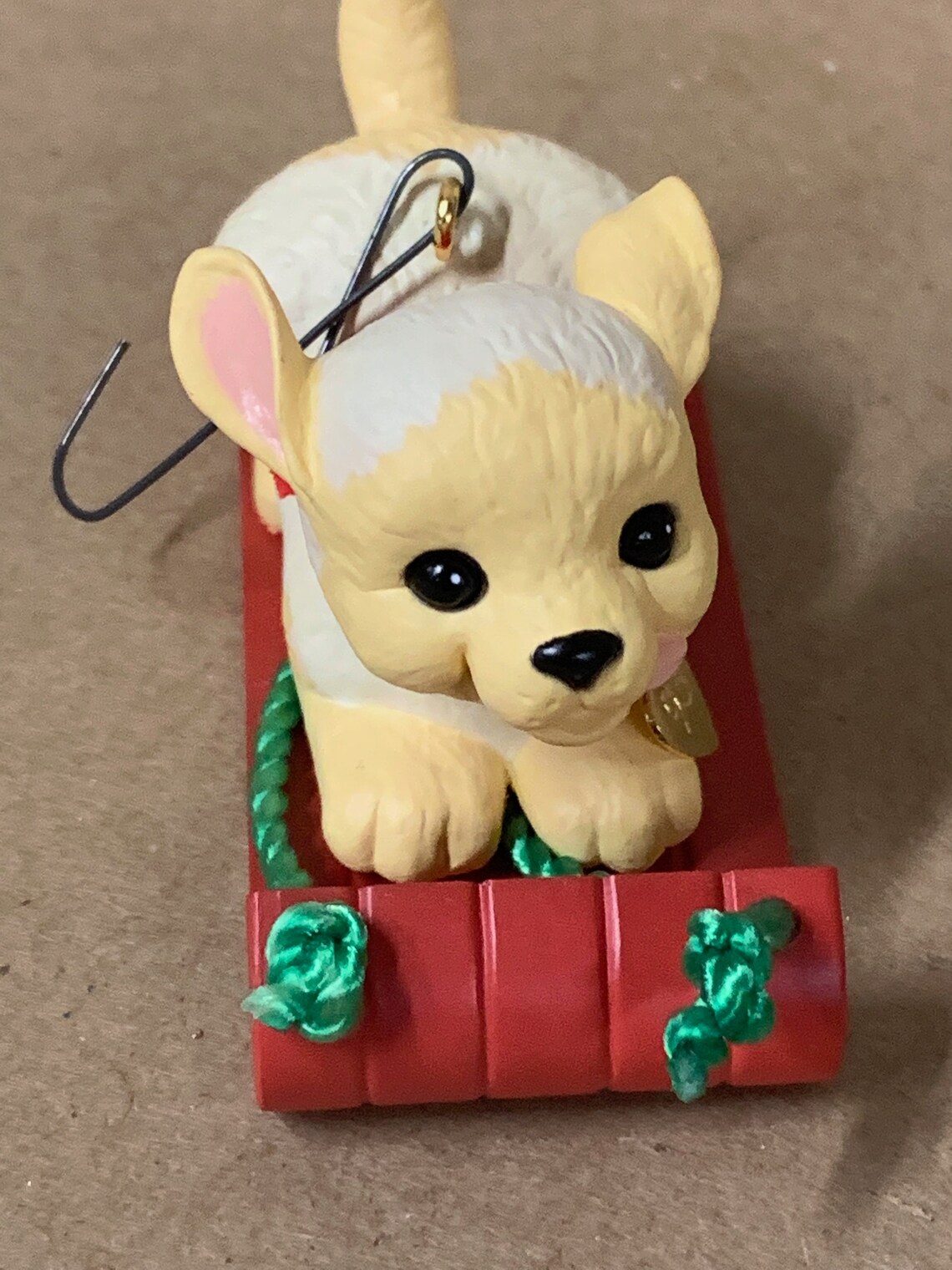 Hallmark Puppy love ornament from 1993Golden lab puppy riding Etsy