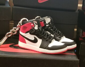 3D Mini Sneaker Shoes Keychain Retro Hare With Strings for Air Jordan 1