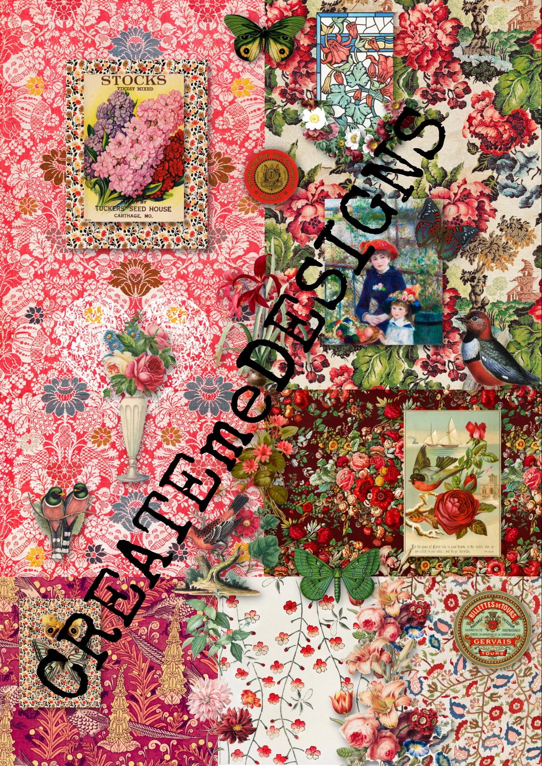 PRETTY PRINTABLES | Rich Reds - Etsy