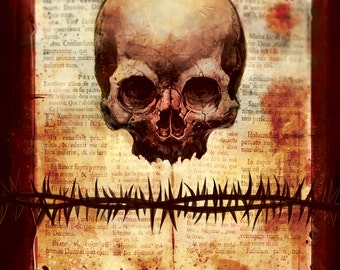 12"x12" Skull Print