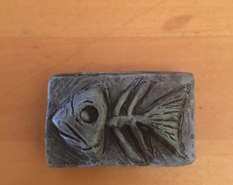 Sculpted Fishbone Fridge Magnets