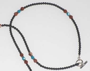 Turquoise Red Onyx Hematite Necklace,beaded necklace,turquoise beaded necklace,southwest necklace,handmade gift,gemstone jewelry,southwest