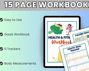 Planificador de salud y fitness, rastreador de actividad física, rastreador de entrenamiento, rastreador de objetivos de salud, planificador de objetivos, rastreador de objetivos de bienestar, descarga digital