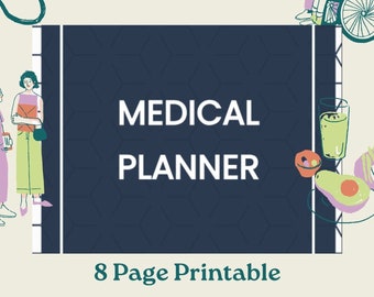 Medical Planner Printable Health Tracker, Medical Tracker Printable, Health Care Planner, Medical Appointment Tracker, Wellness Planner