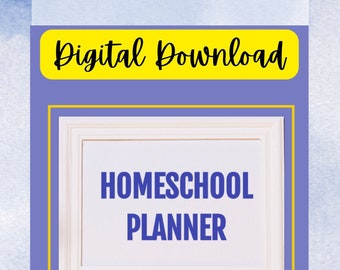 Homeschool Planner Printable Student Homeschool Schedule,7 Page Digital Planner,Education Lesson Planner,Teaching Planner,Kid Daily Schedule
