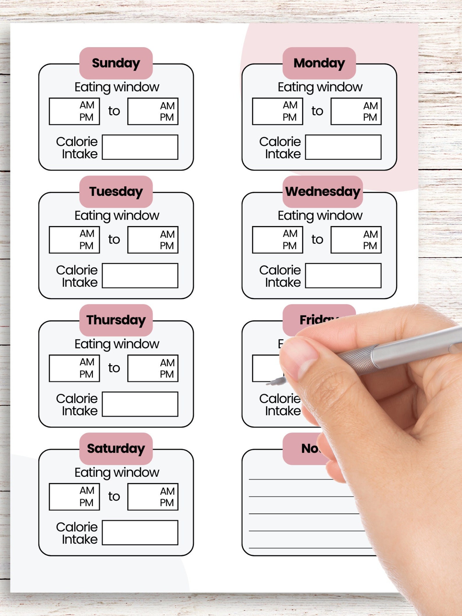 Intermittent Fasting Planner,daily Fasting Tracking,intermittent ...