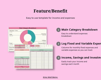 2026 Monthly Budget Planner, Google Sheets Expense Tracker (Digital)