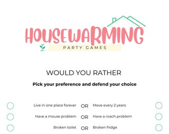 Housewarming Party Games Bundle, 9 Ready to Play Games (Digital Download)