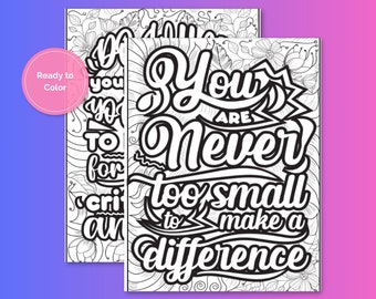 Adult Coloring Book of Motivational Quotes For Teens from Influential Women