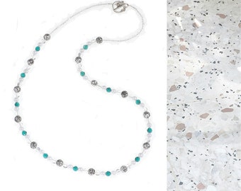 Beaded Birthstone Jewelry for Women, Emerald Birthstone Pearl Necklace for Mother, Pearl Personalized Necklace, Gift For Mother