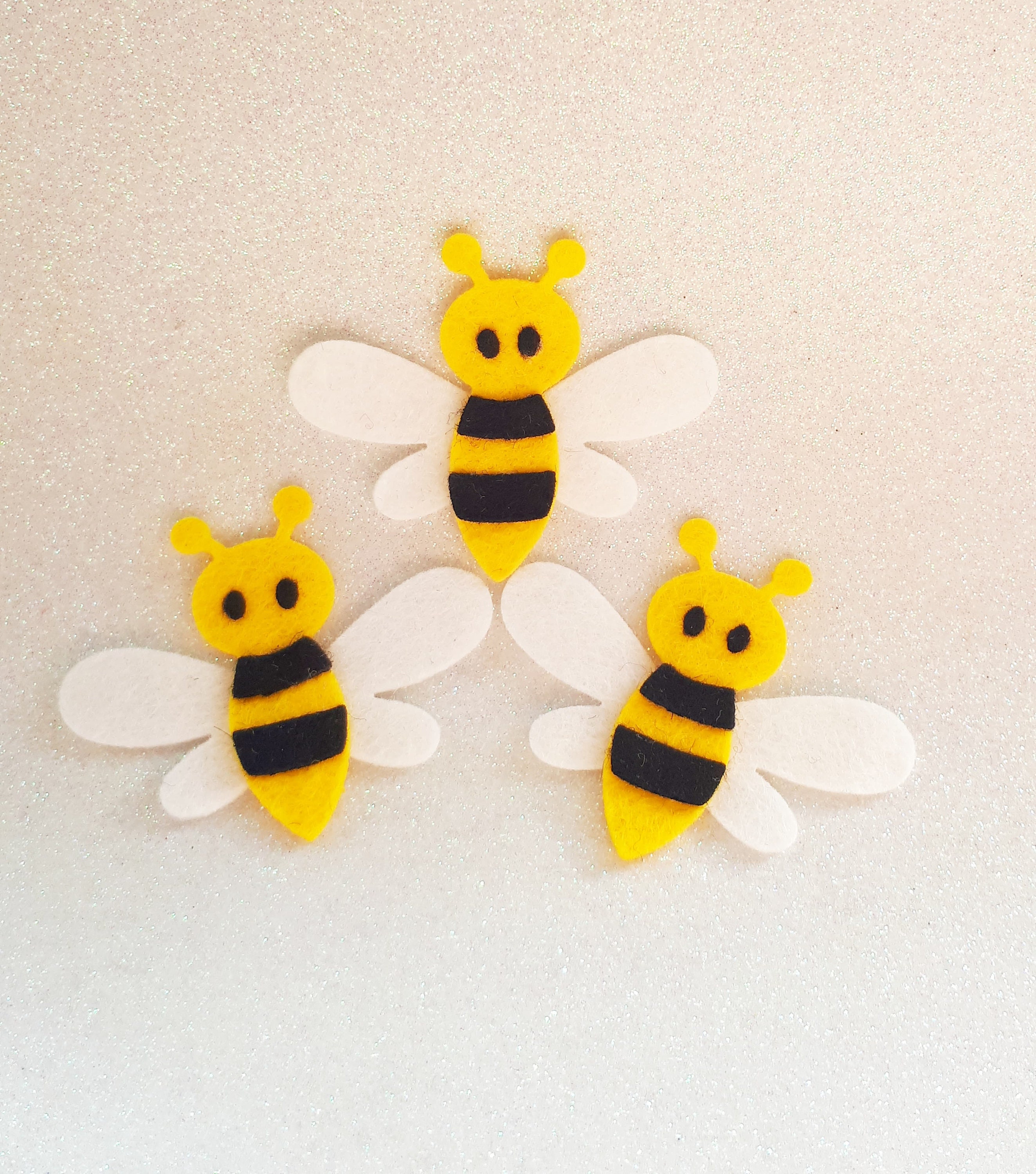 Pcmursal 30 Pcs Wool Felt Bees Mini Bees For Crafts Bumble