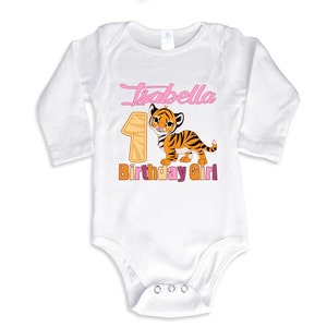 Personalized Birthday Girl T-Shirt Tiger Girl image 5