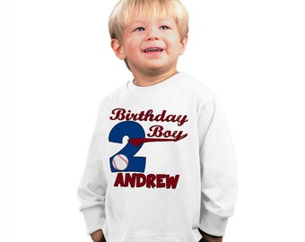 Personalized 2 years old Birthday baseball boy