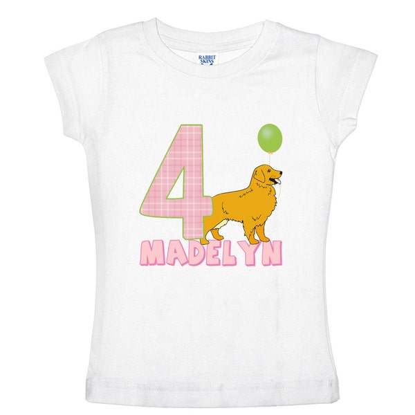 Birthday Girl Goldie the golden retriever Shirt