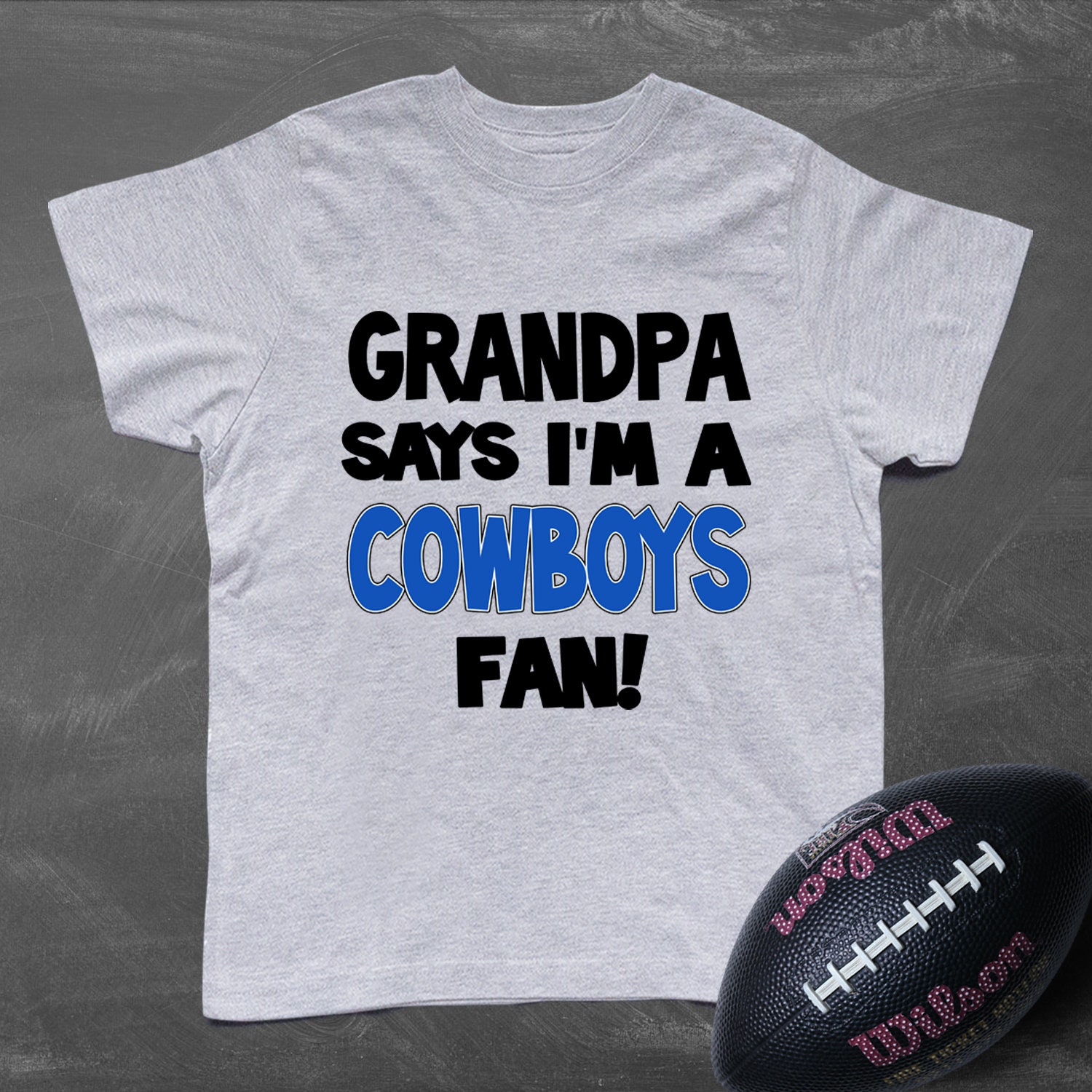 Grandpa Says I'm a COWBOYS Fan Kid's Shirt Etsy