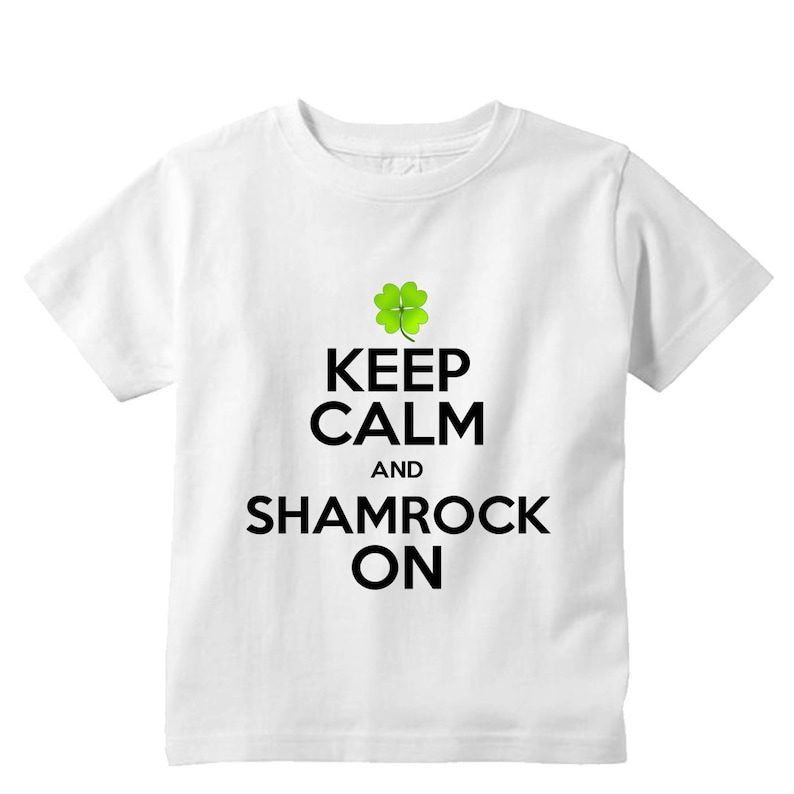 Keep Calm and Shamrock on Shirt or Baby Bodysuit - Etsy