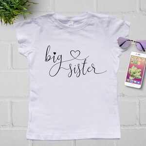 Große Schwester Mädchen Shirt, Promote to big sister T-shirt, Schwangerschaft Ankündigung, Gender Reveal Shirt, große Schwester Shirt, kleine Schwester T-Shirt