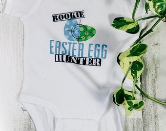 Rookie Easter Egg Hunter Kids Shirt or Baby Bodysuit