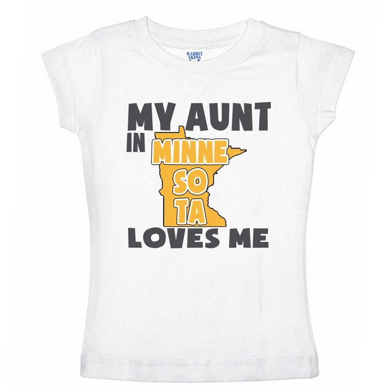 My aunt in MINNESOTA loves me shirt for boys or Baby Bodysuit image 3