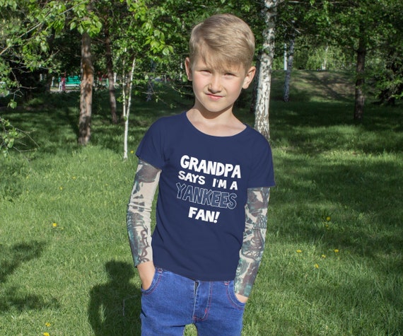 Grandpa Says I'm a Yankees Fan Kids T-shirt 