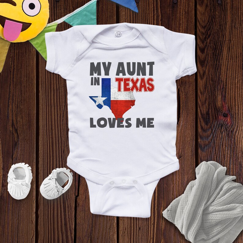 My aunt in TEXAS loves me kids shirt, My aunt loves me, Someone in Texas loves me, Texas kid, Texas Shirt, Texas Baby shirt image 6