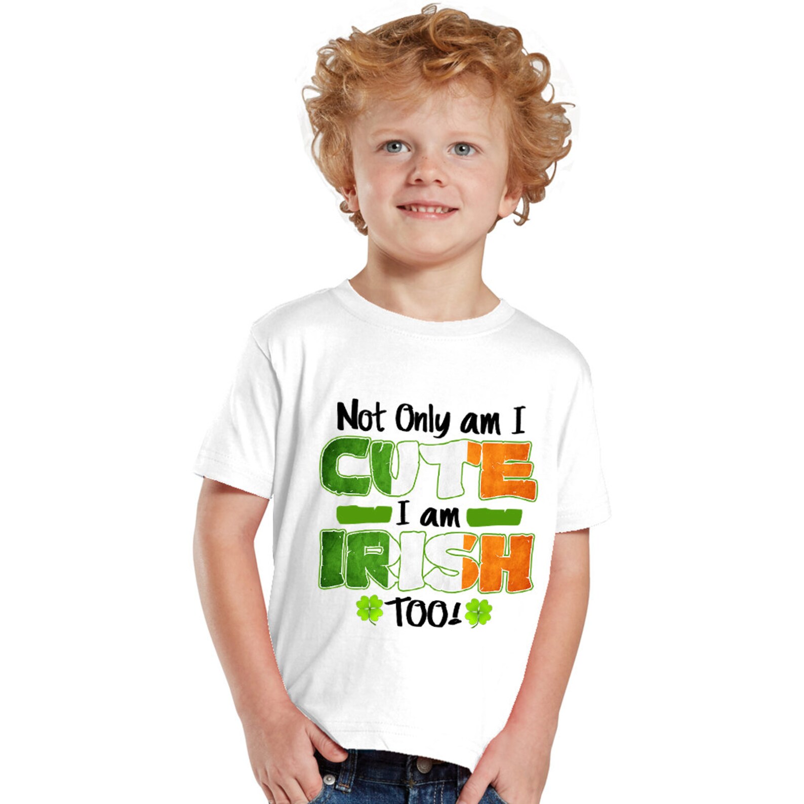 Not Only am I Cute I am Irish too St. Patrick's day kids Etsy