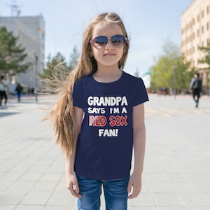 Grandpa says I'm a Red Sox Fan Kids T-Shirt