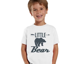 Little Bear White boy Shirt Charcoal