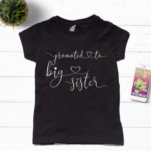 Promote to Big Sister Girls Shirt, Große Schwester T-Shirt, Schwangerschaft Ankündigung, Gender Reveal Shirt, große Schwester Shirt, kleine Schwester T-Shirt