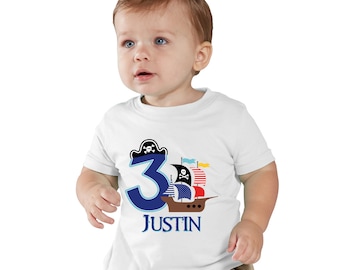 Personalized PIRATE Birthday Boy Shirt