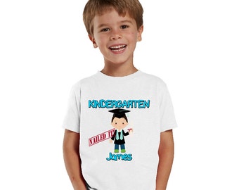 Personalized Kindergarten Nailed it Kindergarten graduation boy Shirt