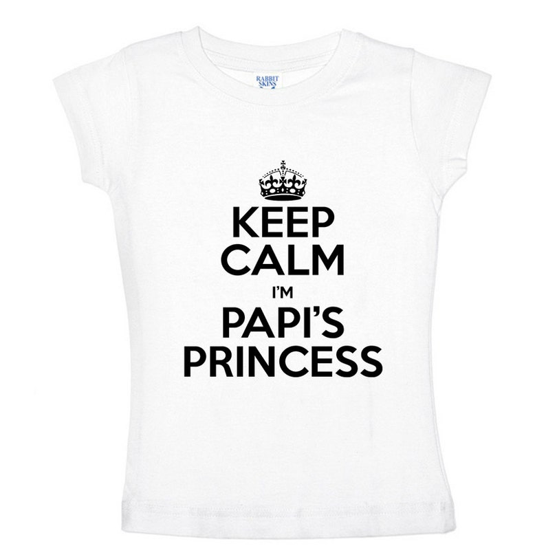 Keep calm I'm Papi's Princess kids shirt or Baby Bodysuit imagen 2