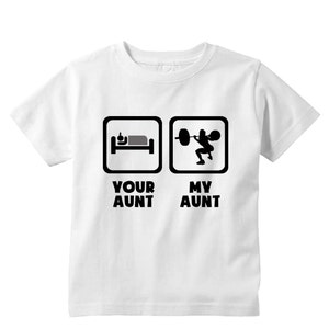 My Aunt Cross Fit While Your Aunt Sleep Kids Shirt for Girls - Etsy