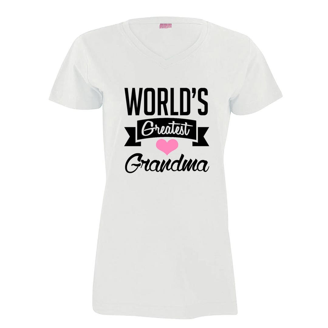 World's Greatest Grandma Modern Fit Vneck Shirt Etsy