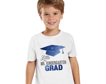 Little Mister Kindergarten Grad Electric Blue graduation Shirt