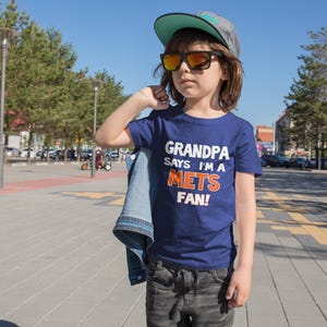 Grandpa says I'm a Mets Fan Kids T-Shirt