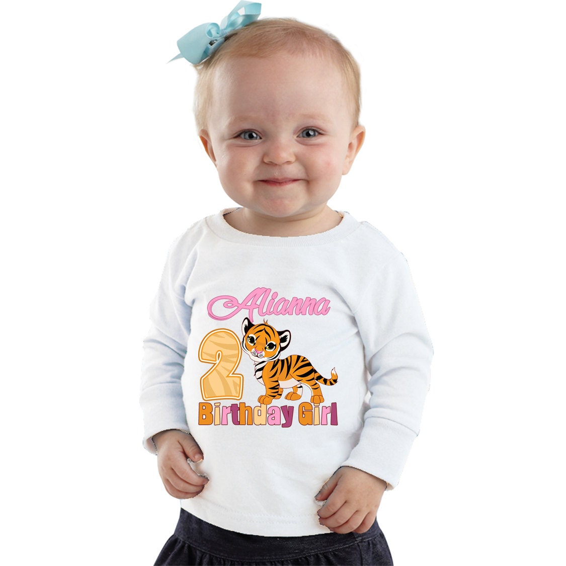 Personalized Birthday Girl T-shirt Tiger Girl - Etsy