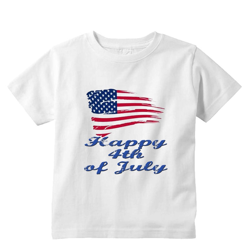 Happy 4th of July flag shirt or baby bodysuit | Etsy