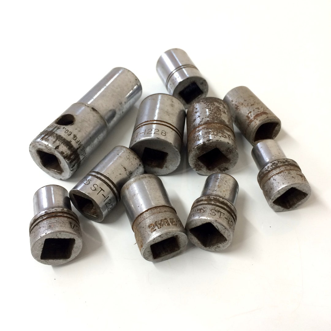 Socket Set Williams Tool Co. Set of 10 1/2 Drive Sockets Vintage Sockets Vintage Hand Tools Made