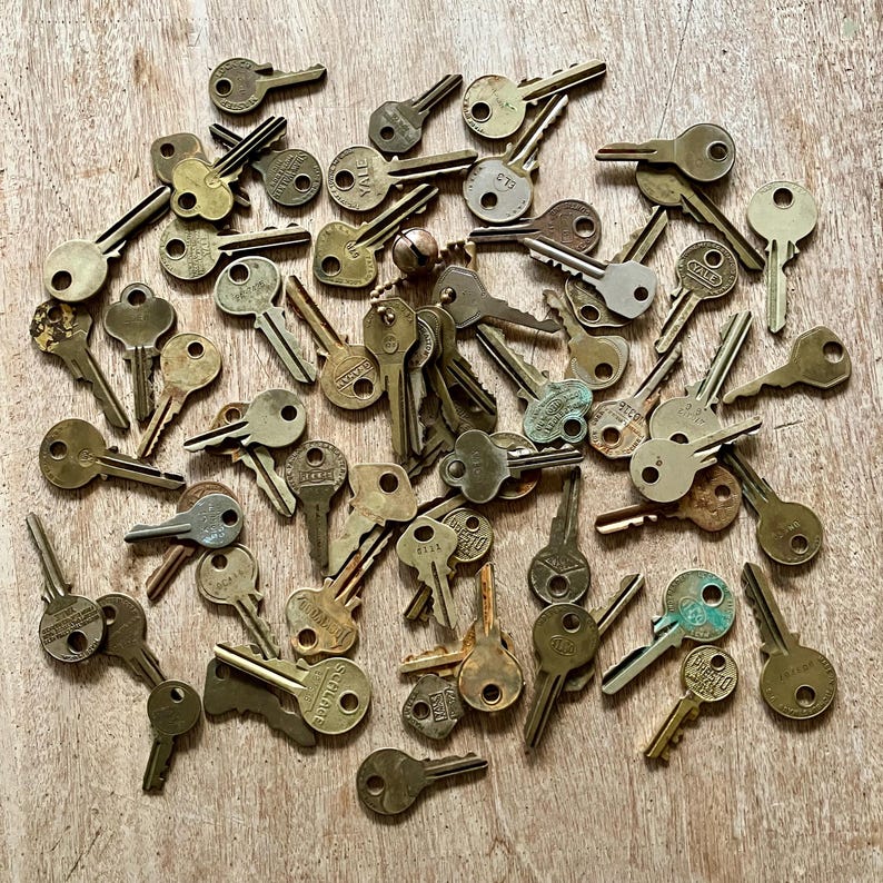 Vintage Key Collection | Antique Keys, Steampunk Supplies, Found Art - Etsy