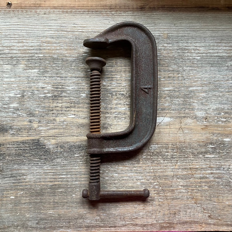 Vintage Cclamp Extra Large Heavy Duty Cast Iron C Clamp Vintage Hand