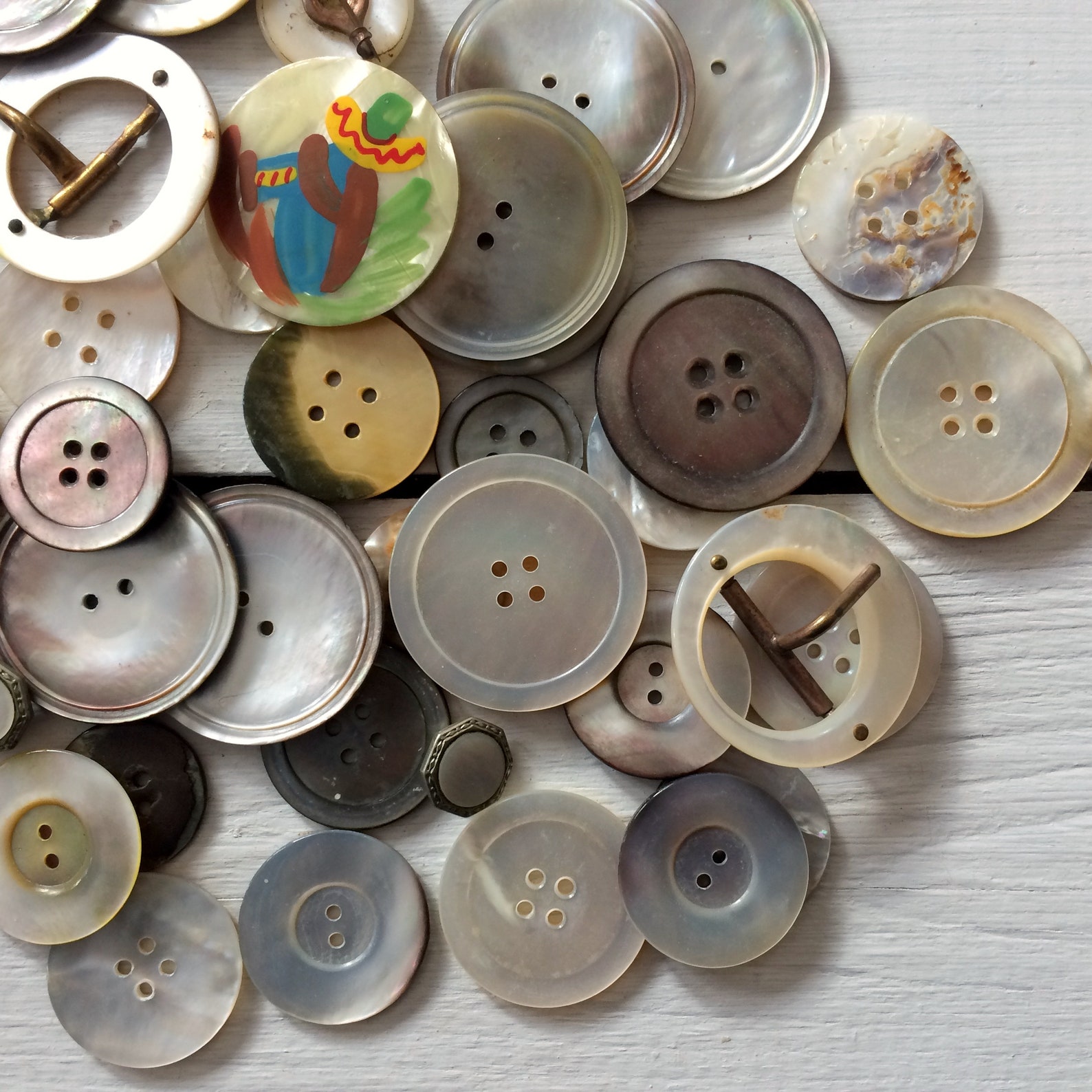 Vintage Button Collection Vintage Buttons Mother of Pearl Etsy