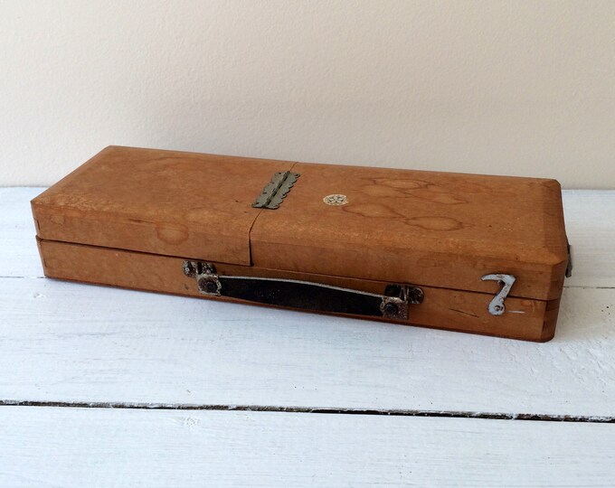 Vintage Wooden Paint Brush Box Wooden Paint Box Paint Brush Caddie