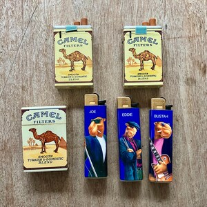 Vintage Camel Cigarette Collectable Lighters | Set of 6 | Camel Cigarette  Memorabilia | Maine Vintage Goods