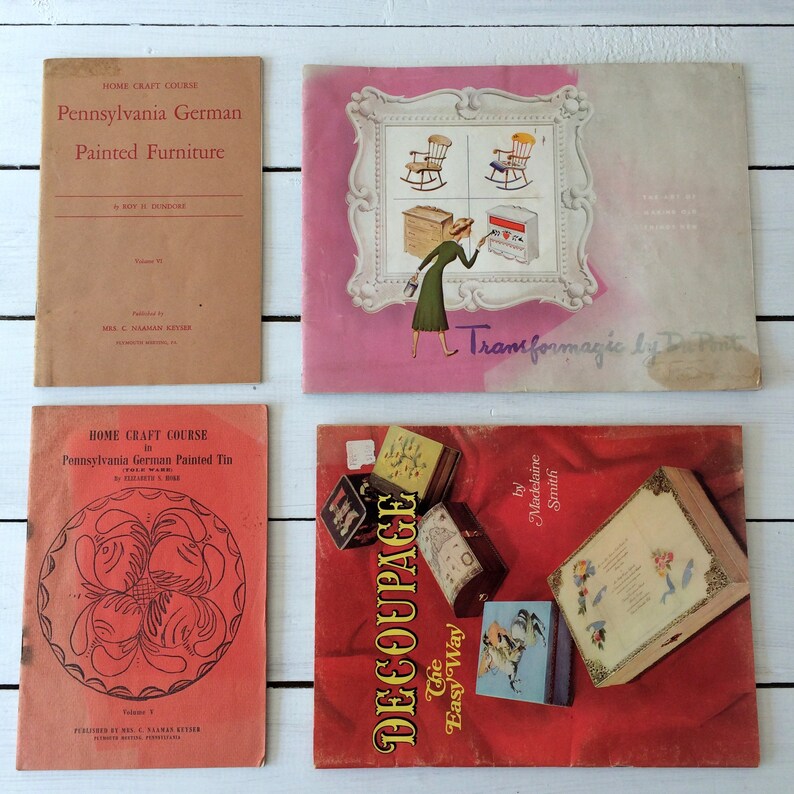 Vintage Painting Instruction Books Surface Decorating Books Etsy