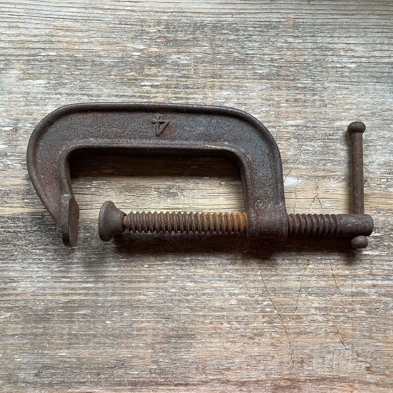 Vintage Cclamp Extra Large Heavy Duty Cast Iron C Clamp Vintage Hand